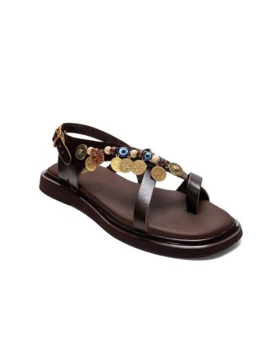 Forever & Always Shoes Women's Hush Leather Beaded Sandal