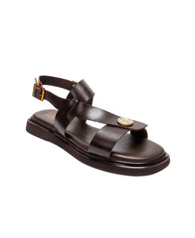 Forever & Always Shoes Women's Quella Leather Buckle Sandal