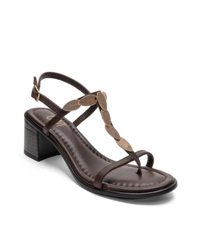 Женские сандалии Forever & Always Shoes Serona Leather Block Heel
