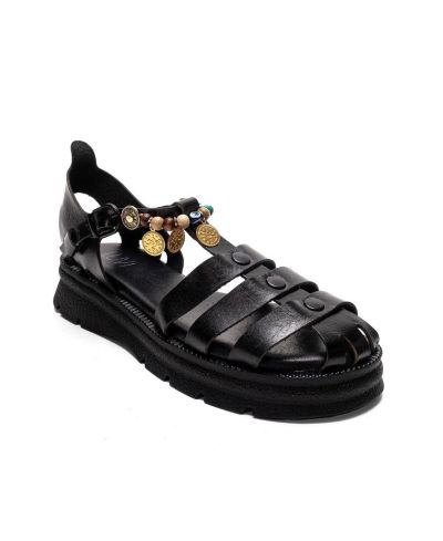 Forever & Always Shoes Women's Solis Leather Beaded Sandal