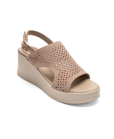 Forever & Always Shoes Women's Jadira Leather Wedge Sandal