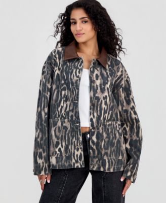 Madden Girl Juniors' Twill Barn Jacket