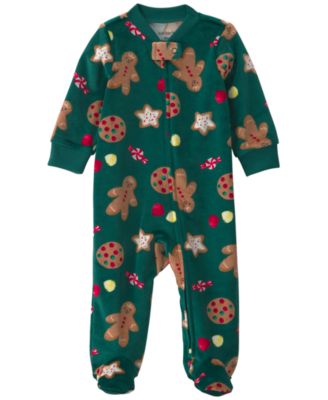 Carter's детские пижамы Sleep & Play с двухсторонней молнией, рождественский принт имбирного пряника, для мальчиков и девочек