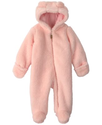 Carter's комбинезон с длинным рукавом и капюшоном с медвежонком для девочек-малышек