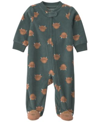 Carter's Baby Boys' Farm 2-way Zip Footed Fleece Sleep & Play Pajamas