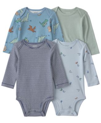 Carter's боди с длинным рукавом с динозаврами для мальчиков-малышек, 4 шт.