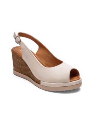Forever & Always Shoes Женские кожаные сандалии Helina на танкетке