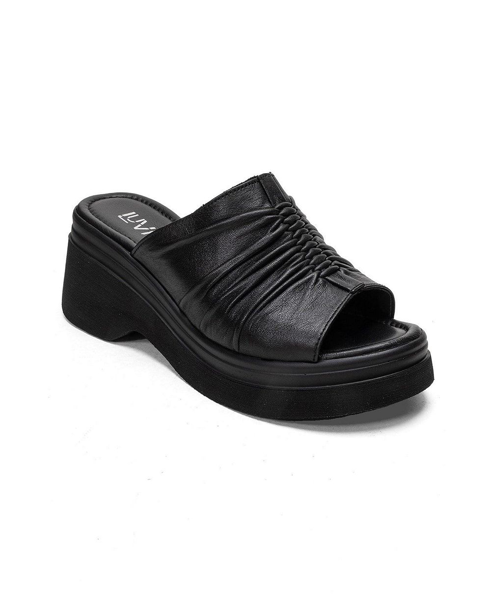 Forever & Always Shoes Women's Nellie Leather Platform Sandal