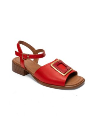 Forever & Always Shoes Женские кожаные сандалии с пряжкой, Svelte