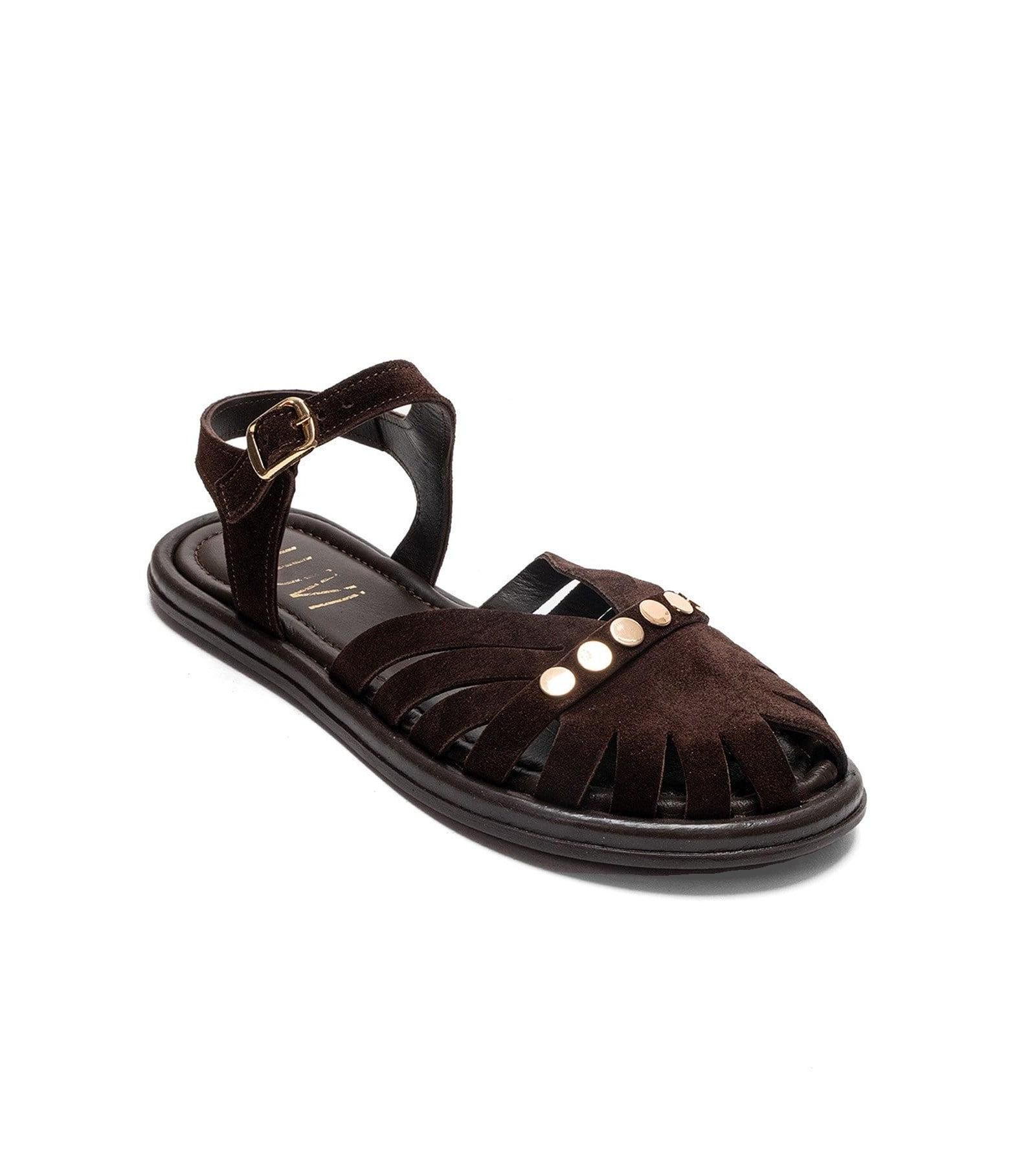 Forever & Always Shoes Women's Chiela Leather Ankle Strap Sandal