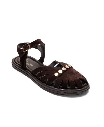 Forever & Always Shoes Women's Chiela Leather Ankle Strap Sandal