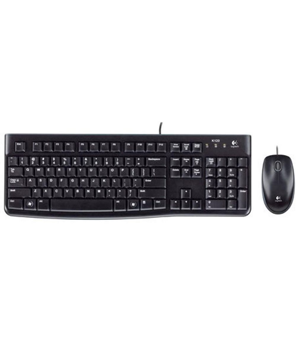 Logitech MK120 Wired USB Keyboard and Optical Mouse for Windows and Linux