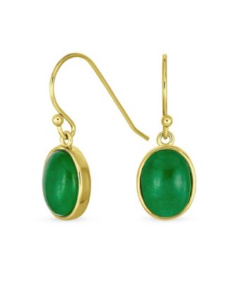 Bling Jewelry серьги-подвески с натуральным камнем и позолотой, серебро 925 пробы