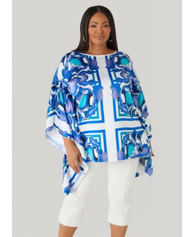 Женская туника Ashley Stewart Plus Size Floral Satin