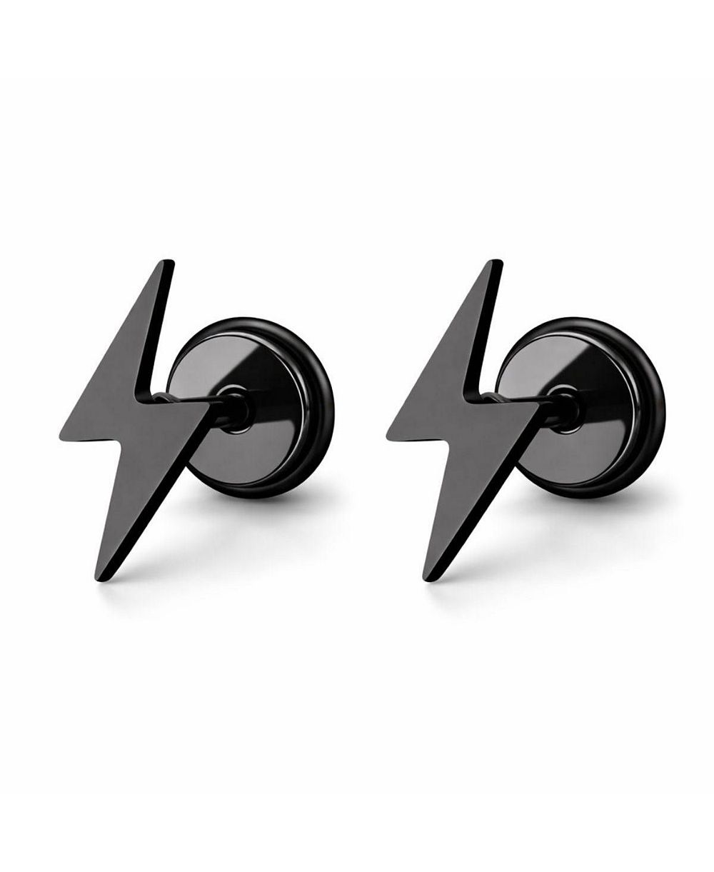 Rebl Jewelry Women's Lightning Bolt Screwback Stud
