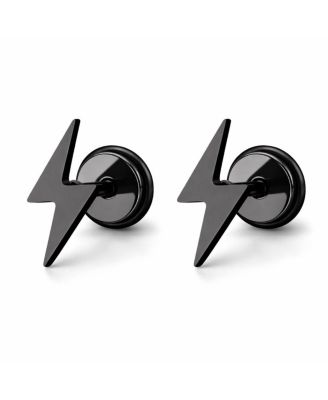 Rebl Jewelry Women's Lightning Bolt Screwback Stud