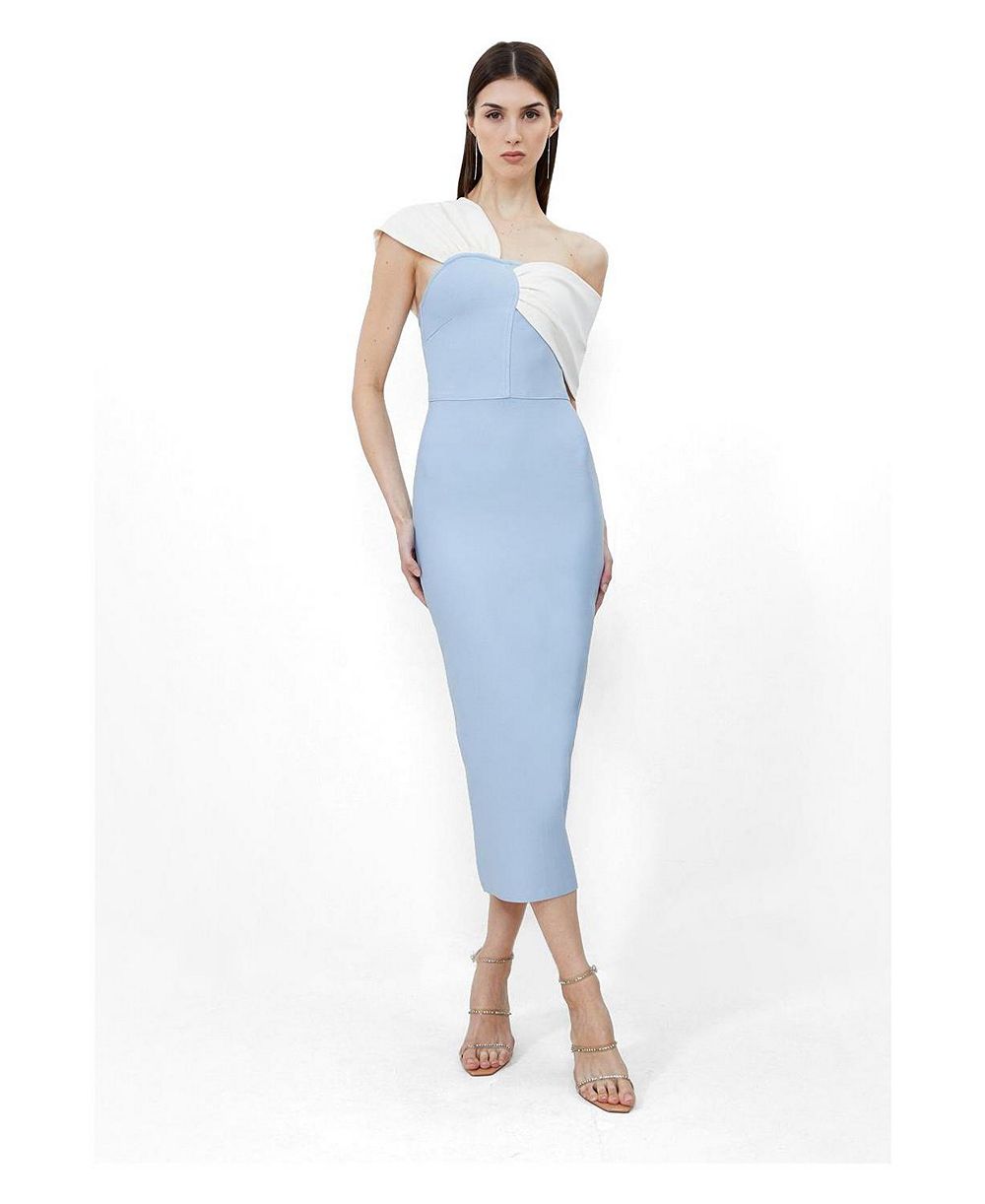 Трикотажное миди-платье Karen Millen Women's с асимметричным ремешком
