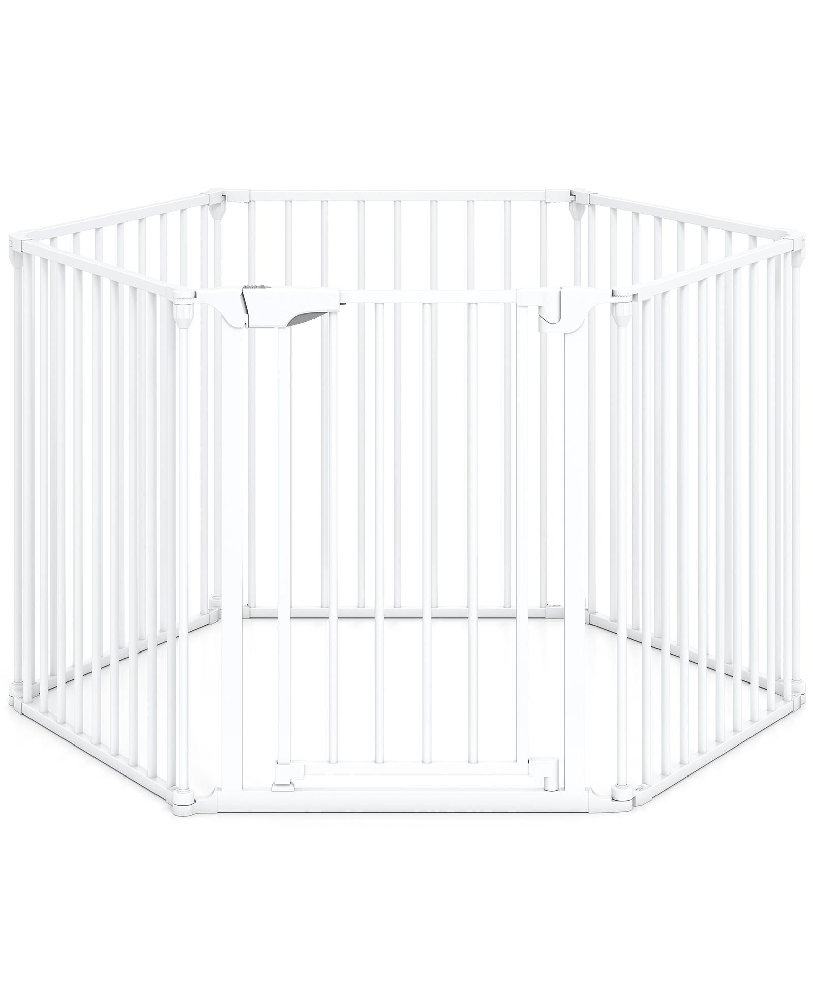 COZITO Extra Wide 6-Panel Adjustable Gate Fits 34.5-154 in Openings