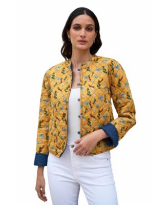 Yumi Women's Long Sleeve Quilted Reversible Jacket