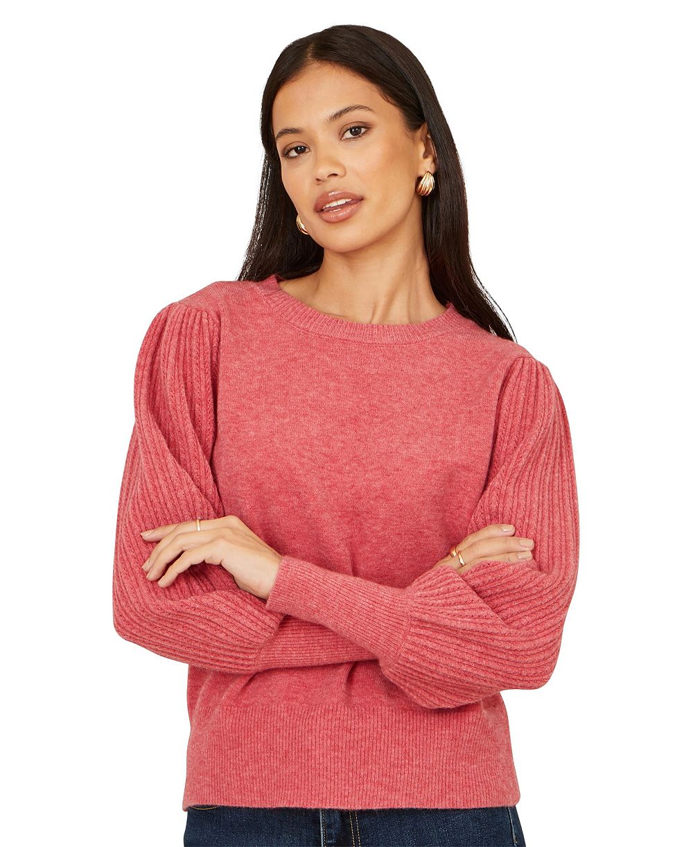 Yumi Women's Knitted Balloon Sleeve Jumper