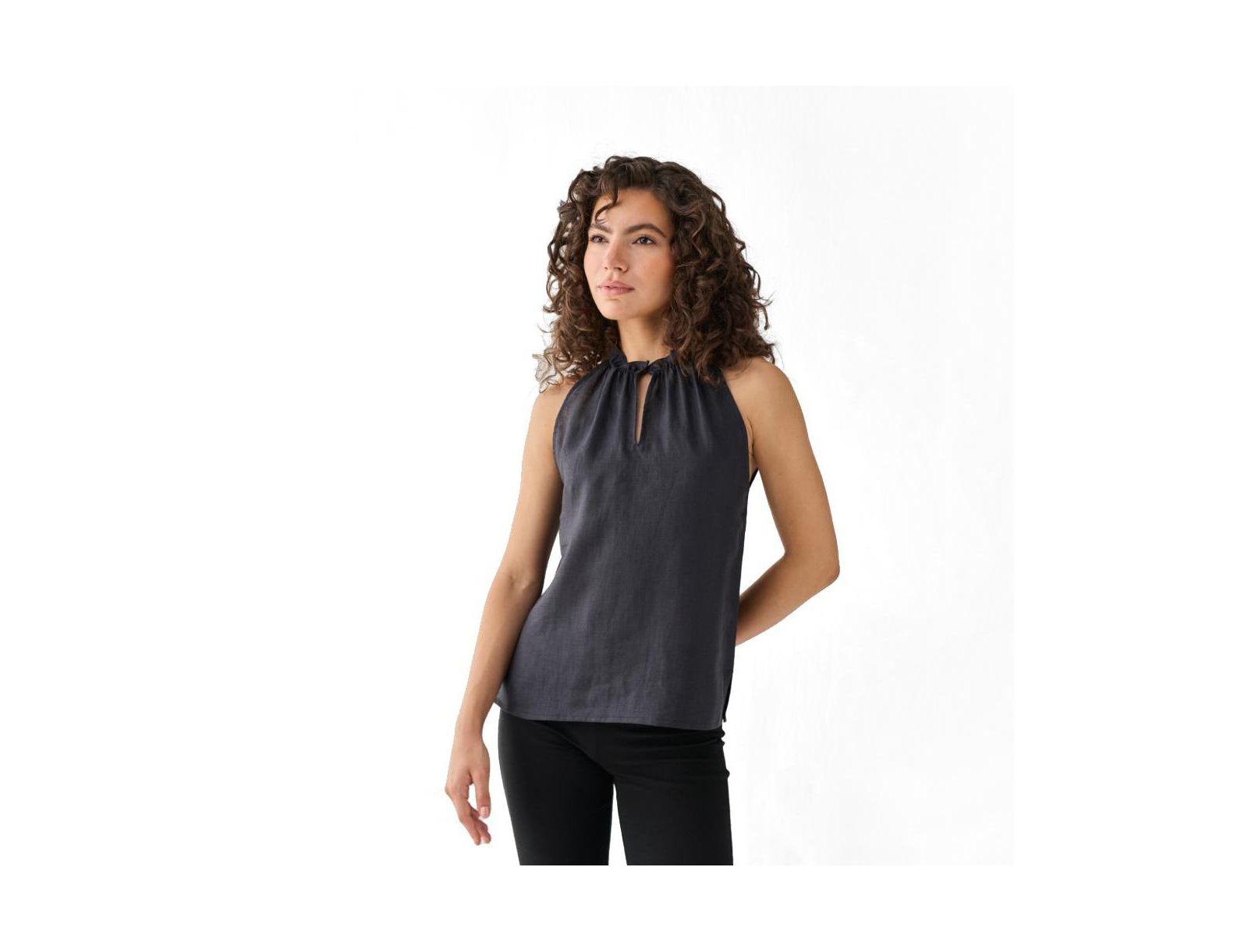 Reistor Women's Halter Hemp Neck Top