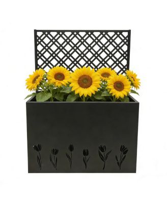 Streamdale Furniture высокая металлическая садовая грядка с решеткой, 35.5"L x 11.9"W x 47.3"H