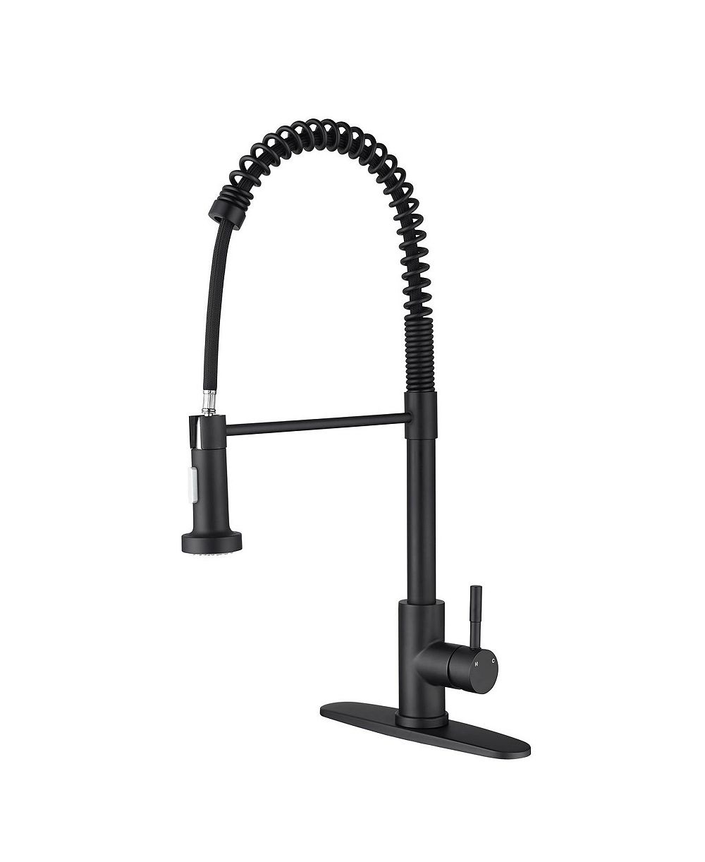 PHYING 360 Degree Swivel High Arc Kitchen Faucet Single Handle Temperature Flow Control Pull Out Sprayer Faucet with Automatic