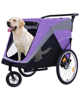 Streamdale Furniture 2 in 1 Pet Bike Trailer and Stroller Holds Up to 100 lbs