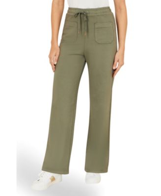 Yumi Women's Relaxed Stretch Wide Leg Trousers
