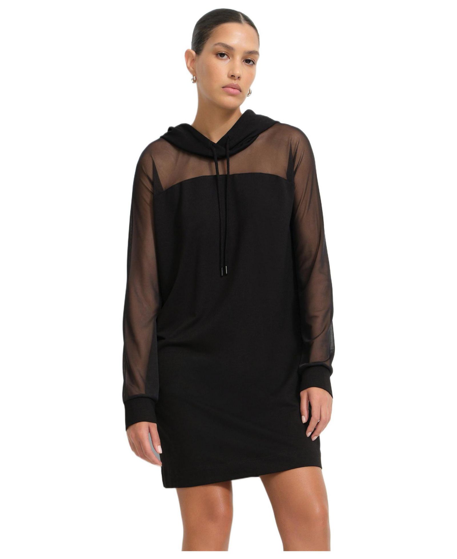 Marcella Women's Park Mesh-Panel Hooded Sweatshirt Dress