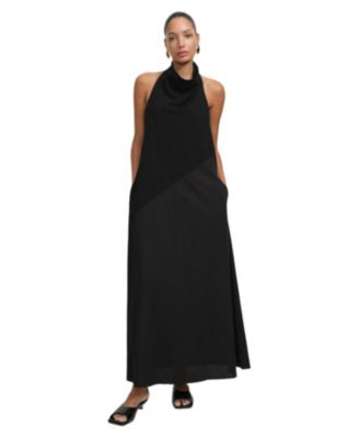 Marcella Women's Denali Halter Open-Back Cotton Maxi Dress