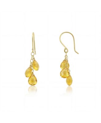 Серьги-подвески The Lovery Citrine Bead из золота 14K
