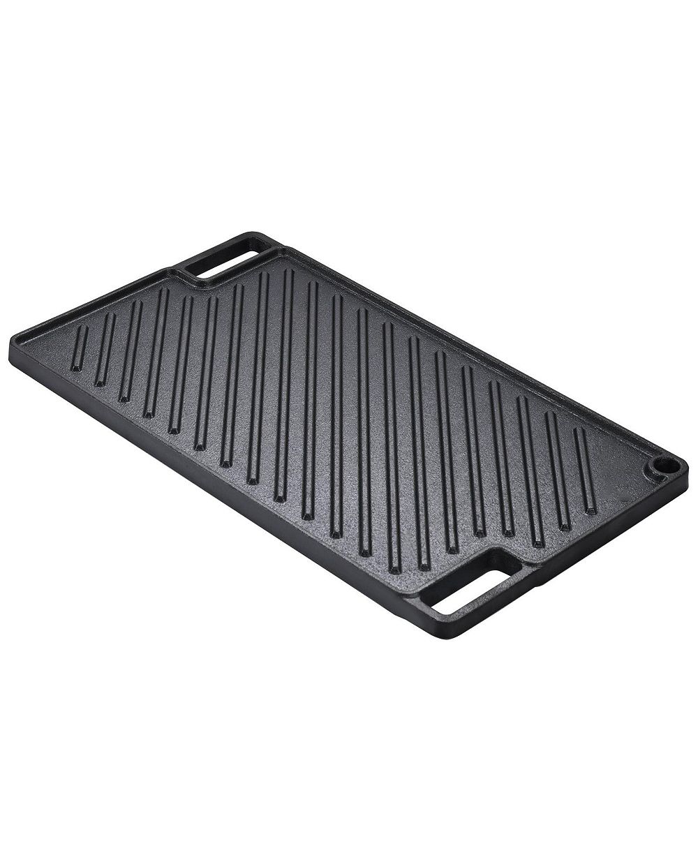 COZITO Reversible Grill/Griddle, 16.7 x 9.7 inches Pre-Seasoned Cast Iron Pan with Handles