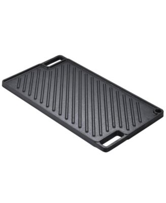 COZITO Reversible Grill/Griddle, 16.7 x 9.7 inches Pre-Seasoned Cast Iron Pan with Handles