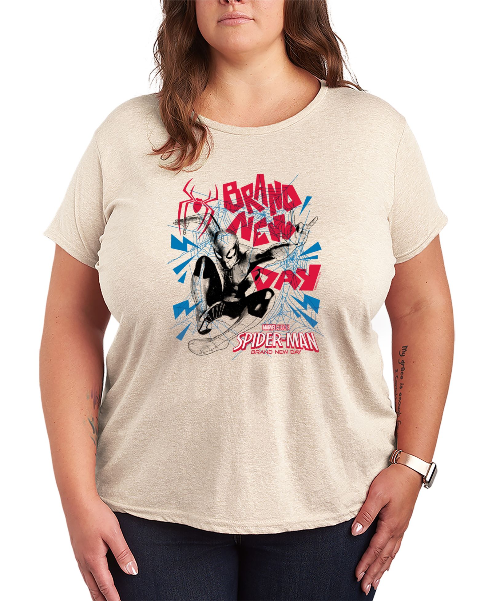 Футболка Hybrid Apparel Plus Size с принтом Spider-Man Brand New Day Zine
