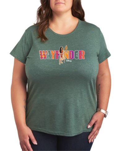 Hybrid Apparel Plus Size Moana Way-Finder Graphic T-Shirt