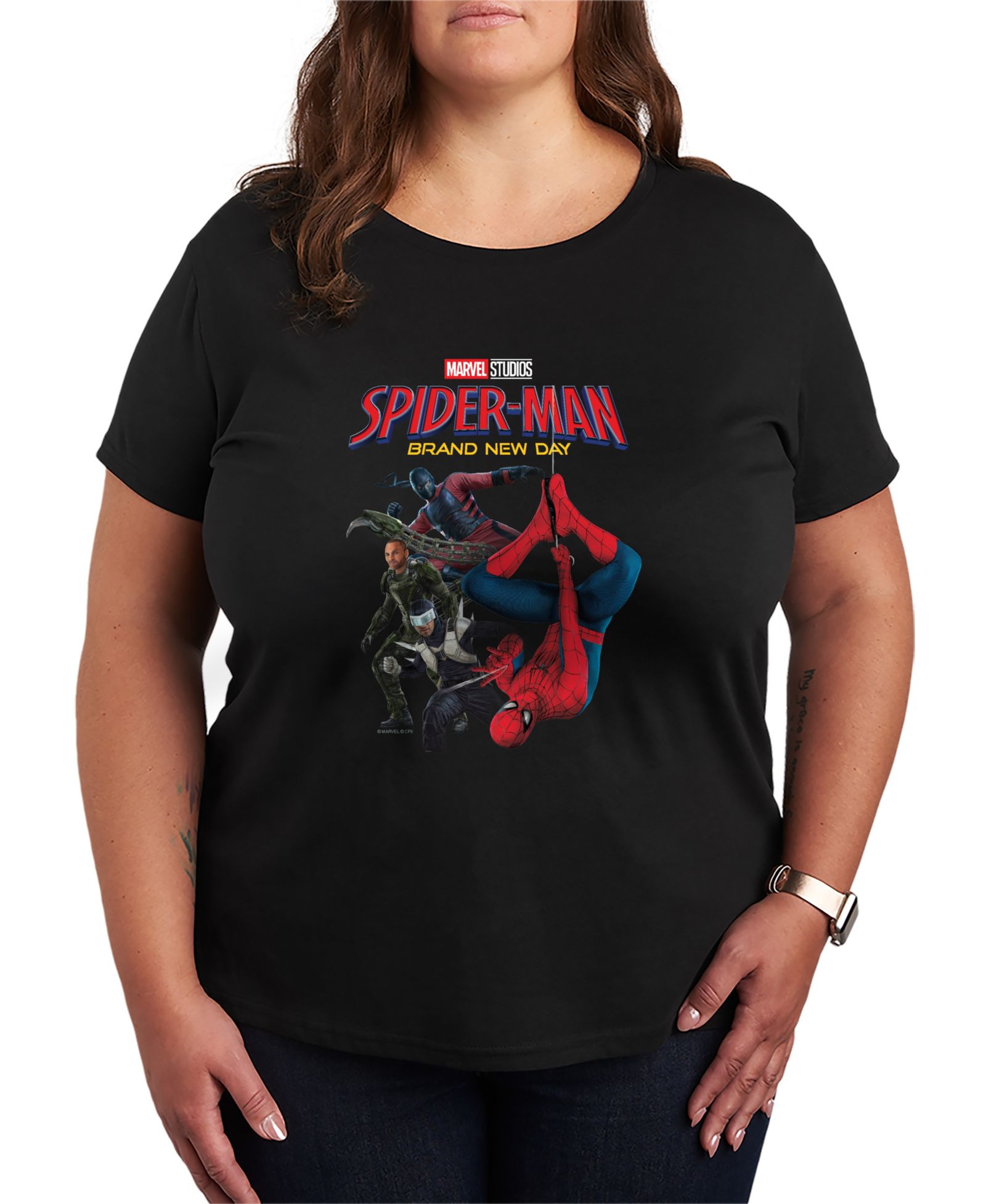 Футболка Hybrid Apparel Plus Size Spider-Man Brand New Day Scorpion and Heroes Graphic