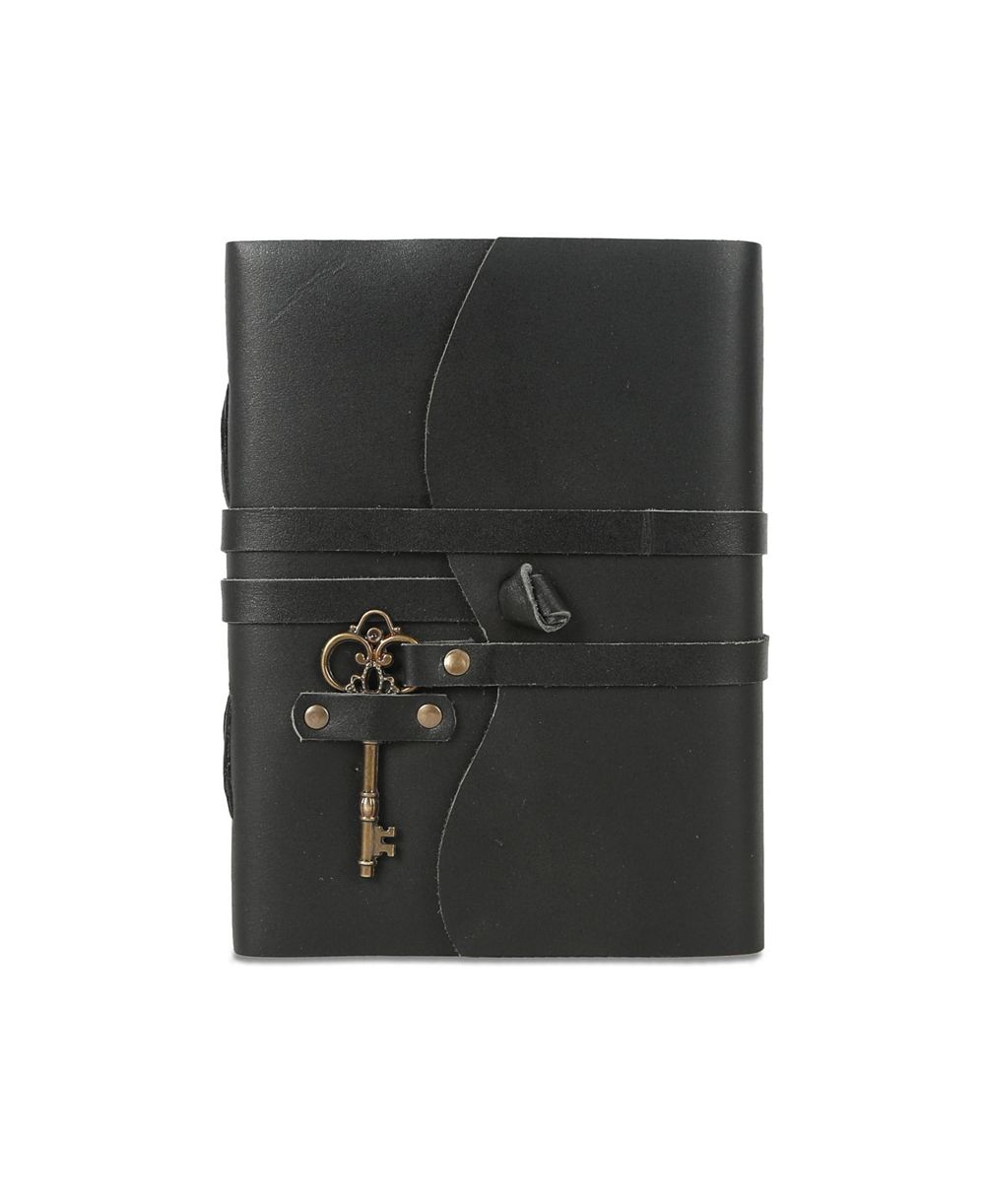 GNUADZ Leather Journal Deckle Edge Paper Vintage Key Handmade Notebook Diary Sketch Writing Pad