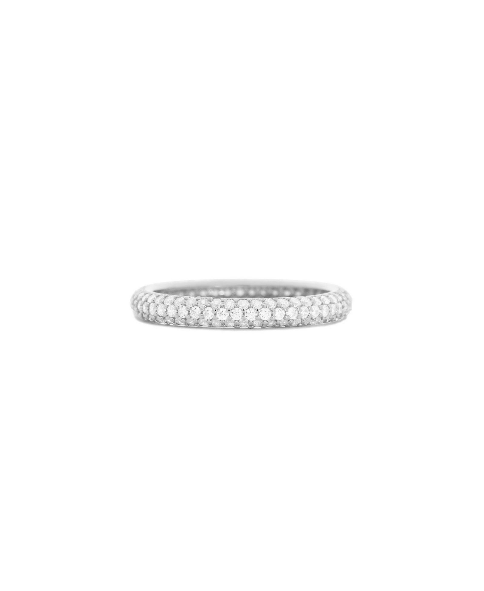 Кольцо The Lovery Triple Row CZ Band Sterling Silver