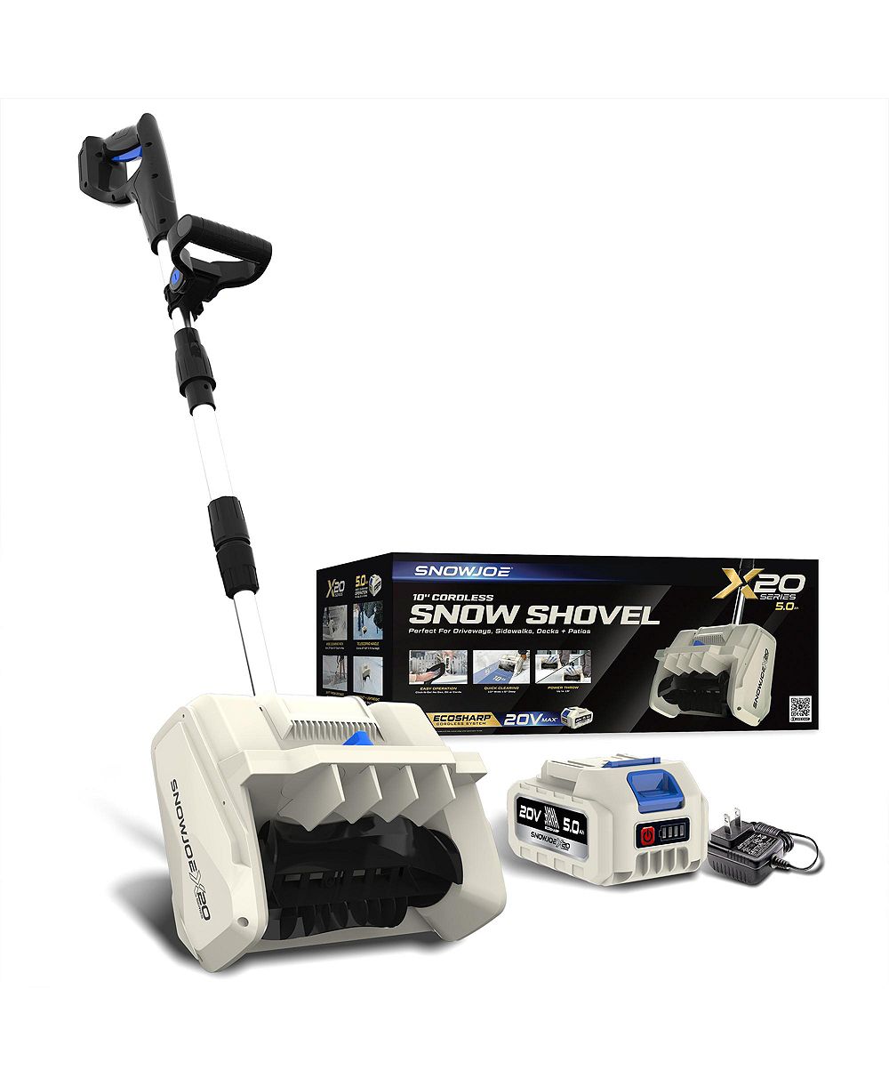 Snow Joe Cordless Snow Shovel Kit with 10inch  Wide x 5inch Deep Snow Cut, X20-SNOW-5A