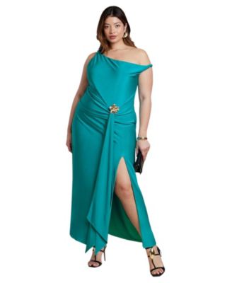 Женское платье макси ELOQUII Plus Size с вырезом лодочкой