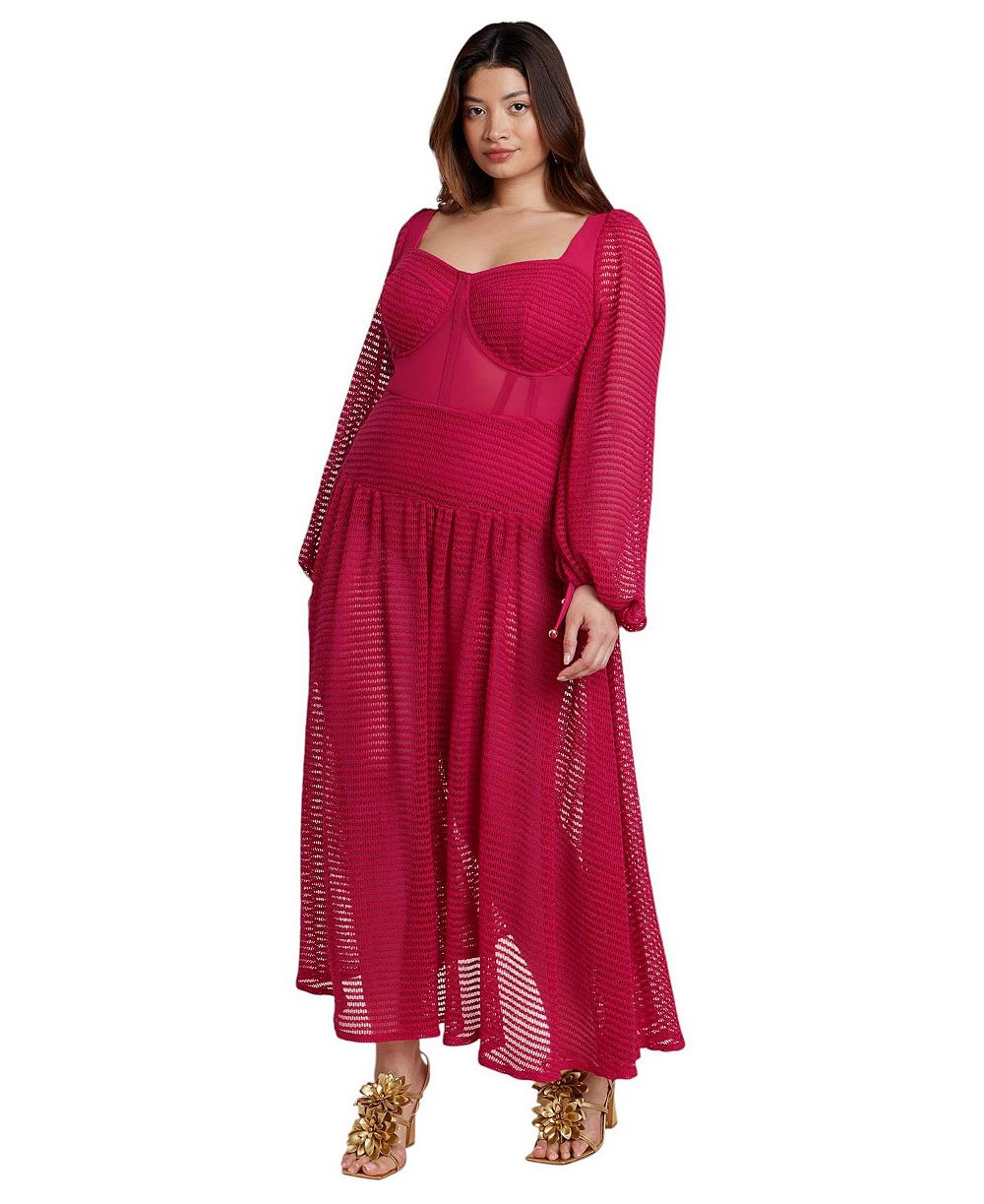 Платье макси PatBO x ELOQUII с корсетным поясом Женское Plus Size