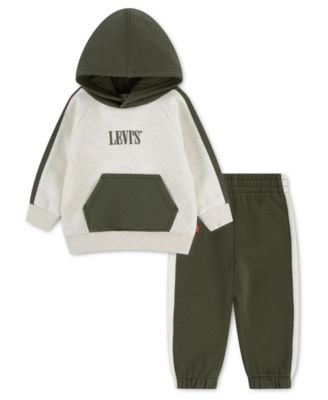 Levi's Baby Boys' Color-Block Long-Sleeve Hoodie and Joggers, 2-Piece Set