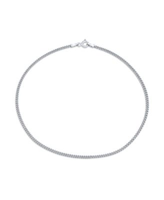 Браслет на ногу Bling Jewelry Cuban Curb Chain.925 Sterling Silver