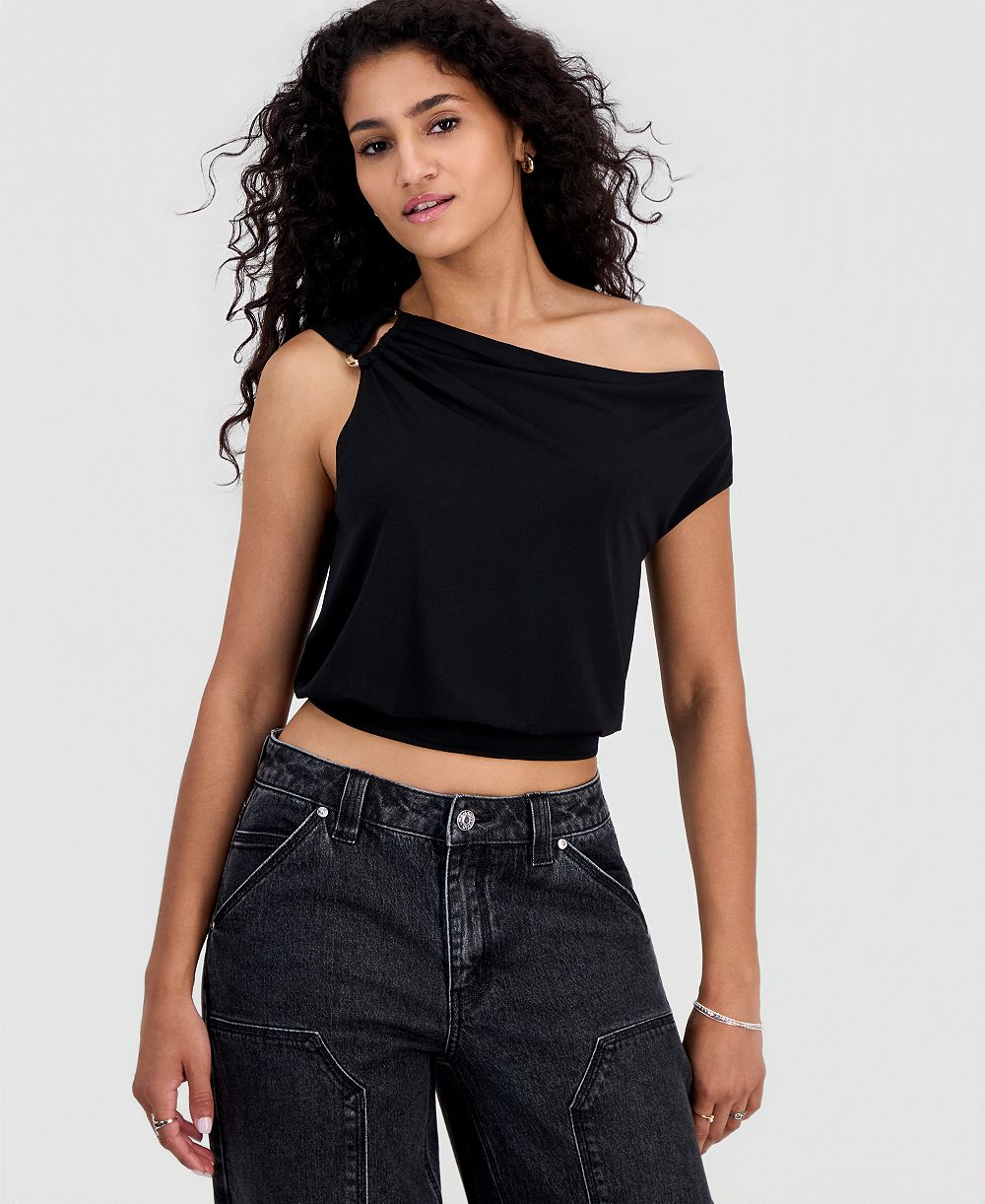 Just Polly Juniors' Asymmetrical Cropped Top