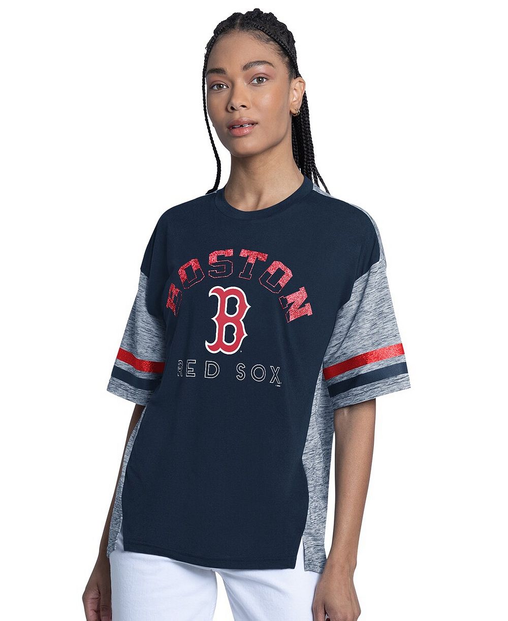 G-III 4Her by Carl Banks Женский оверсайз топ Navy Boston Red Sox Off-Season