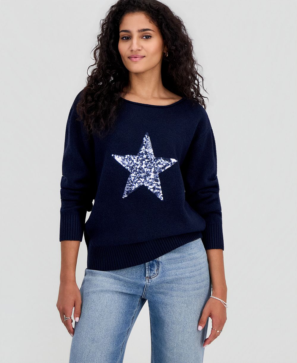 Детский свитер Just Polly Juniors' Sequin Star Slouchy
