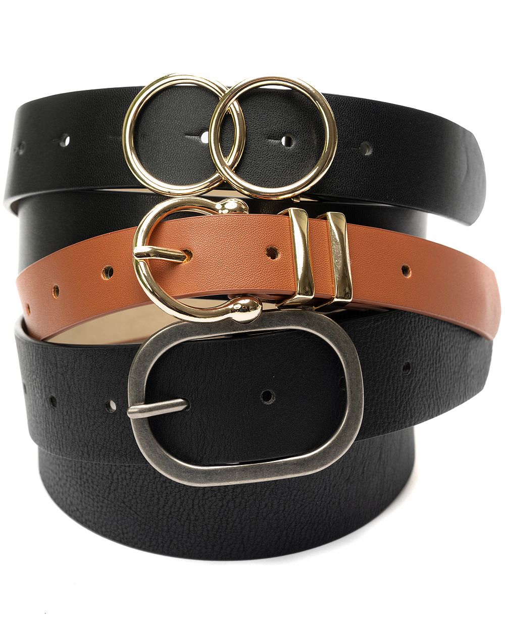 Vince Camuto 3-For-1 Wide Belt Set
