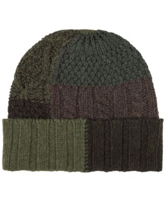 Polo Ralph Lauren Men's Intarsia Patchwork Beanie Hat
