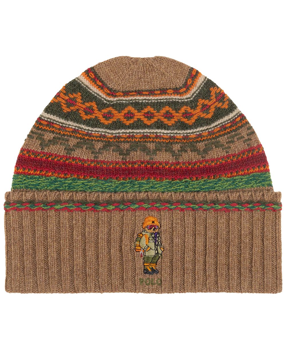 Polo Ralph Lauren Men's Fair Isle Redrock Bear Beanie